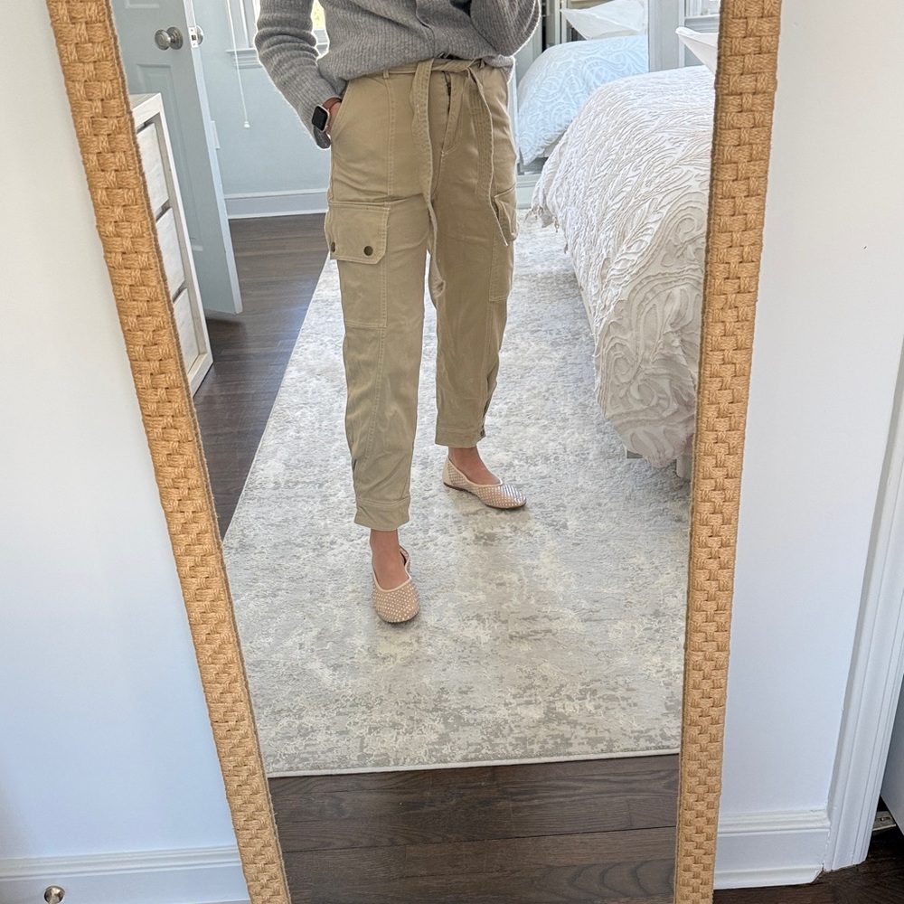 Moon River Tan Straight Leg Pants